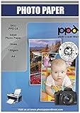 PPD 100 Blatt x A4 Inkjet 180 g/m2 Fotopapier Hochglänzend, Sofort Trocken und Wasserfest - Speziell entwickelt für alle Tintenstrahl-/Inkjetdrucker - Keine Einzugsprobleme - Premium Qualitätspapier - PPD-24-100
