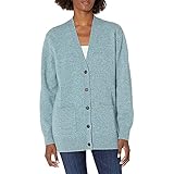 Herbst Und Winter Damen Casual Fashion V-Ausschnitt Einfarbig Tasche Strickjacke Pullover Einreihige Knopfleiste Lose Langarmjacke D