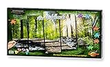Schipper 609450774 Malen nach Zahlen, Am Wildbach - Bild malen für Erwachsene, inklusive Pinsel und Acrylfarben, 5 Bilder, Meisterklasse Polyptychon - Profi-Edition, 132 x 72