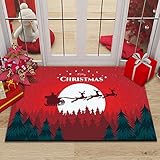 Gpink Christmas Series Carpet Home Wohnzimmer Schlafzimmer Nachtdecke Hotelszenen-Layout-Fußmatte Haustiere Können rutschfeste Verdickung Und Nicht Ablösende Teppiche Verw