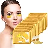 30 Paar Augenpads, Eye Mask, 24k Gold Kollagen Augenmaske, Collagen Augenpads Augenringe, Augenmaske Feuchtigkeit spendende, Anti Aging, entfernen Taschen, dunkle Kreise &