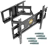 RICOO Starke TV Fernseher-Wand-Halterung Schwenkbar Neigbar (R06-F) Universal für 40-75 Zoll (bis 95-Kg, Max-VESA 600x400) Fernsehhalterung LCD OLED Curved B