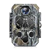 COCOCAM Wildkamera 4K 32MP Abzugsentfernung Bis 20m mit Bewegungsmelder, 0,2s Trigger Geschwindigkeit 45 pcs IR LEDs Nachtsicht Jagdkamera 120° Weitwinkel Wildtierkamera, Unterstützt SD-Karte, IP66