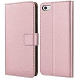 HOOMIL iPhone 7 Hülle, iPhone 8 Hülle, iPhone SE 2020 Hülle, Handyhülle iPhone 7 Tasche Leder Flip Case Schutzhülle für Apple iPhone 7/8/SE 2020 - Roség