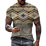 Men's Short Sleeve T-Shirt 3D Print Graphic T-Shirt Streetwear Basic T Shirts Fitness Running Workout Shirt SweatshirtJogging Athletic Set Workout Tracksuit Sportswear(Khaki,XXXXL)