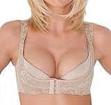 Boolavard Dirndl BH Xtreme Push Up Büstenhalter Mieder ohne Silikon Geradehalter Bra Oktoberfest (S, Beige)