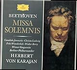 Beethoven / Missa Solemnis / Herbert von Karajan / LP-Box mit 2 LP und 8seitiger illustrierter Original Text-Beilage sowie Karajan Flyer und 8seitiger Original Einladung zur Subskription 1966 / Deutsche Grammophon Gesellschaft 104 395 und 104 396 / 104305 / 104306 / Deutsche Pressung / Gundula Janowitz / Agnes Baltsa / Peter Schreier / Jose van Dam / Vienna Singverein / Berlin Philharmonic Orchestra / 12 Zoll 30cm Vinyl Doppel-Langspiel Schallplatte LP in leinwandbezogener Box - Keine CD /