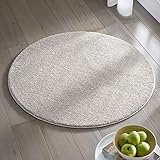 Teppich Wölkchen Kurzflor Teppich I Flauschige Flachflor Teppiche fürs Wohnzimmer, Esszimmer, Schlafzimmer oder Kinderzimmer I Einfarbig I Grau - 120
