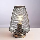 Ksovv Steampunk Antike Tischlampe E26 Edison Vintage Schreibtischlampe mit Metallkäfig, industrielle Schreibtischlampe, Nachttischlampe für Wohnzimmer S