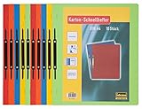 Idena 300041 - Kartonschnellhefter, 250 g/m², DIN A4, 5-fach farbig sortiert, 1 Set mit 10 Stück