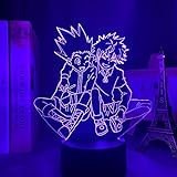 3D Illusionslampe Anime Hunter X Hunter Killua und Gon für Schlafzimmer Dekor Nachtlicht Geburtstagsgeschenk Led Nachtlicht Q
