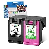 QINK Wiederaufbereitete Tintenpatrone für HP 301XL Schwarz Farbe CH563EE CH564EE für Deskjet 2544 1510 2510 1050 3055A 3050A 2547 Envy 4504 5530 HP Officejet 2620 4630 druckerpatronen 2