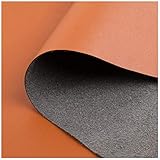 Kunstleder Meterware Lederstoff Kunstleder PU Lederfolie Lederoptik Folie Dekofolie Möbelfolie Tapeten DIY Kunstleder Lederreparatur für Möbel Küchenschränke Wand Sofa Leder Reparatur (Farbe: Orange)