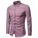 SSBZYES Herrenhemden Langarmhemden Gestreifte Hemden Herren Freizeithemden Karierte Hemden Lose Karierte Strandhemden Herrenob