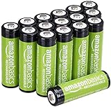 Amazon Basics AA-Batterien, wiederaufladbar, vorgeladen, 16 Stück (Aussehen kann variieren)