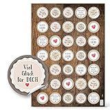 Logbuch-Verlag 140 Glückwunsch Aufkleber Vintage ALLES GUTE Liebe Herzen in beige rot grau Basteln Geburtstag Geschenke Verpackung W