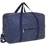 Faltbare Duffel Taschen Reise-Gepäck Leichter Sporttasche Handgepäck für Weekender Herren Damen (Polka Dot)