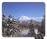 Mauspad Mount Yotei Niseko Japan Ski Schnee Snowboard Mausunterlage Anti Rutsch Gummiunterseite Stabiler Gaming Mousepad Anti-Ausfransen Gaming Mausmatte Für Laptop/Pc, 25X30 C