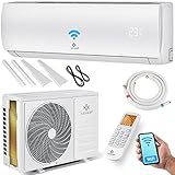 KESSER® Klimaanlage Set Split - mit WiFi/App Funktion Klimagerät - Kühlen A++/ Heizen A+ - 9000 BTU/h (2.600 Watt) Kältemittel R32 - Fernbedienung, Timerfunktion - Inkl. komplettem Montag