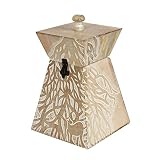 Storeindya Geschenke Handgefertigte Aufbewahrungs Box aus Holz, Wooden Canister Box Einmachglas Kanister Boxen für Gewürze Schmuck Kaffee Cookie Truhe Andenken Veranstalter Küchen zubehö
