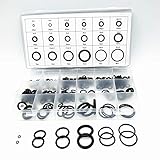 Zoyay 225 tlg 3-22mm Ringe Set/Dichtungsringe Set, O Ringe Sortiment, Nitrilkautschuk Gummi Dichtungen Ringe für Reparatur Sanitär Werkstatt Hydraulik Fahrzeug Plumbing Dichtungssatz-schw