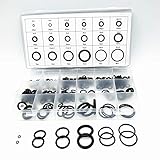 Zoyay 225 tlg 3-22mm Ringe Set/Dichtungsringe Set, O Ringe Sortiment, Nitrilkautschuk Gummi Dichtungen Ringe für Reparatur Sanitär Werkstatt Hydraulik Fahrzeug Plumbing Dichtungssatz-schw