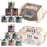 Gepp's Feinkost Mini Genussreise Geschenkset I Mit 12 leckeren Minis - Gewürze, Dips, Saucen und Konfitüren I BBQ Tasting Box zum Marinieren & Grillen I Picknick Box für Geschmacksausflüge (A0035)