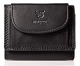 MATADOR Mini Geldtasche Echt Leder Herren Portemonnaie Klein Damen Klein Black/Schwarz Geldbörse TüV Geprüfter RFID Schutz kartenhalter inkl, Geschenk-Box
