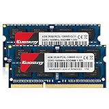 Kuesuny 8GB Kit (2X4GB) DDR3L/DDR3 1600 MHz Sodimm Ram PC3L/PC3 12800S PC3L/PC3 12800 1,35 V/1,5 V CL11 204 Pin 2RX8 Dual Rank Nicht-ECC ungepufferter Speicher RAM