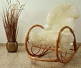 Zaloop Merino Schaffell Lammfell Fell echt groß 120-130 cm weiß ökologische Gerbung (ca. 120-130 cm)