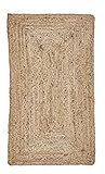 Luxor Living Naturteppich Salo Teppich aus Jute und Baumwolle, 60 x 110