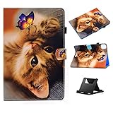 Shinyzone Hülle für 10.9 Zoll iPad Air 4.Generation Hülle 2020 mit Stifthalter, Katze Muster Premium Leder Magnetverschluss Smart Cover Auto Schlafen/Wachen,Standfunk