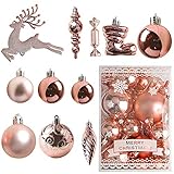 MEISHANG 30PCS Weihnachtskugeln,Kunststoff Christbaumkugeln,Weihnachtsbaum Bälle Dekorationen,Weihnachtskugeln Ornamente,Weihnachtsbaumschmuck,Weihnachtsbaum Dek