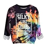 Sweatjacke Damen ohne Kapuze Langarmshirt Damen lang Bluse vorne kurz hinten lang Tumblr Kleidung Fledermaus Pullover Damen leichte Pullover Damen Tshirt Damen Sommer Hoody Damen mit Kapuze O