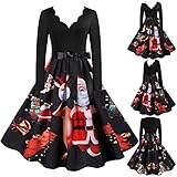 MOKBAY Rock-Weihnachten Damen Röcke Vintage Weihnachten 1950er Jahre Hausfrau Abend Party Abendkleid Für Mädchen Kleider Hochzeit Kleid Skirts for Damen Midi Length Röcke Festliche Für D
