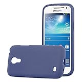 Cadorabo Hülle für Samsung Galaxy S4 Mini in Frost DUNKEL BLAU - Handyhülle aus flexiblem TPU Silikon - Silikonhülle Schutzhülle Ultra Slim Soft Back Cover Case Bump