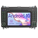 AWESAFE Android 10 Autoradio mit Navi für Mercedes-Benz A Klasse/B Klasse/Vito/Sprinter, unterstützt DAB+ WLAN CD DVD Bluetooth MirrorLink 2 Din 7 Zoll B