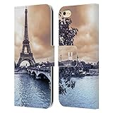 Head Case Designs Paris Skylines Der Städte Leder Brieftaschen Handyhülle Hülle Huelle und Passende Designer Hintergrundbilder kompatibel mit Apple iPhone 6 / iPhone 6