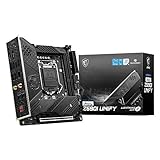 MSI MEG Z590I UNIFY Gaming Mainboard Mini-ITX, unterstützt Intel-Prozessoren der 11. Generation, LGA 1200, 8+1+1 Phase 90A SPS, DDR4-Boost (5600 MHz/OC), PCIe 4.0 x 16, 2 x M.2 Gen4/3 x4, Wi-Fi 6E