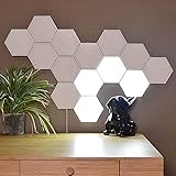 Kreative sechseckige LED-Wandleuchte, DIY-Licht-Kit, intelligentes berührungsempfindliches LED-Licht-Kit, Wasserhahn, Nachtlampe, Geometrie-Spleiß-Hex-Licht für Smart Home (Orange, 3 pcs)