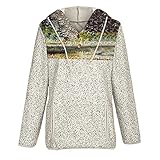 Hirolan Damen Hoodie ÜBergroßEs Kapuzen Sweatshirt Mit ReißVerschluss ÄSthetischer Pullover Mit Vintage 90S Streetwear-Jacke LäSsiger Pullover Tunika Top Langarmshirt lauschig