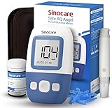 sinocare Safe AQ Angel Blutzuckermessgerät Set mit Teststreifen x25, [2020 Upgrade] Schmerzfrei, Schnell Ergebnis in 5s - mg/dL (set x25)