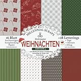 Motivpapier WEIHNACHTEN Edition 3 – zum Basteln für Karten, Scrapbooking, Journaling; für Kinder und Erwachsene –: DIY Papier & Zubehör I Zum Ausschneiden I Mit Letterings I Geschenk