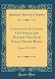 Catalogue of Lining Out Stock and Budded Two-Year Field-Grown Roses: Season 1927-1928 (Classic Reprint)