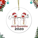 2021 Schneemann Weihnachten Ornamente Rund Souvenir Kreis Porzellan Souvenir Keramik Ornament Frohe Weihnachten Baumschmuck Blinkende Aromatherapie Musik für Schwangerschaft Ankündigung