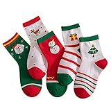 Zhiyao 5 Paar Socken Kindersocken Baby In Tube Socken Cartoon Jungen Mädchen Socken Bunte Socken Weihnachtssocken Damen Witzige Socken Frauen Karikatur Wintersock