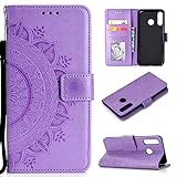 Chysitech Handyhülle Huawei P9 Lite Mini Handyhülle Flip Case Cover Handytasche Mandala Lila Huawei P9 Lite Mini (5 Zoll). Handytasche mit Mandala M