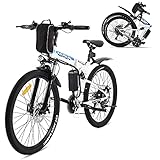 VARUN Faltbares E Bike 26 Zoll Damen und Herren, Elektrofahrrad Klapprad Mountainbike mit 250W Motor 36V 8AH SchnellLade Akku, Shimano 21-Gänge Electric Bike für Erw