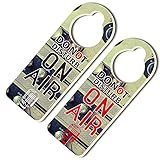 Lustiges Schild mit Aufschrift „On Air“, Türknauf-Aufhänger, doppelseitig, ideal für den Einsatz in jedem Raum wie Büros, Kliniken, Kanzleien, H