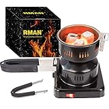 RMAN® Shisha Kohleanzünder Elektrisch 600W Kohlenanzünder mit 150cm Kabel Abnehmbarem Kohlekorb Heizplatte Brenner E-Heater Kohlebrenner Shisha Zubehö